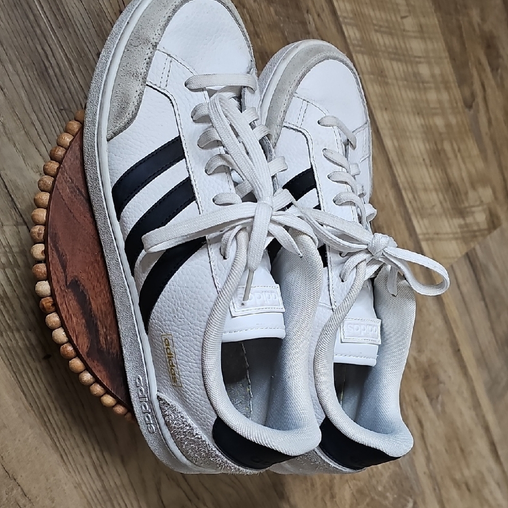 Adidas White and Black Retro Sneakers